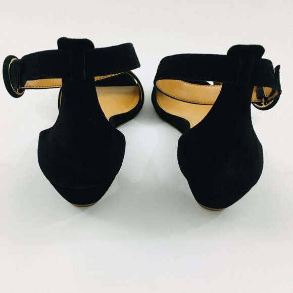 NEW! J. Crew Black Suede Kitten Demi-Wedge Sandals - 9.5 - Picture 6 of 9